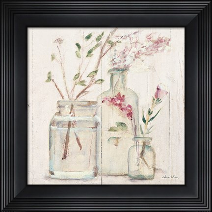 Framed Blossoms on Birch VI Print