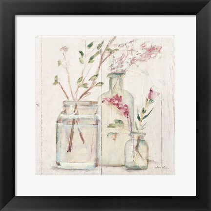 Framed Blossoms on Birch VI Print