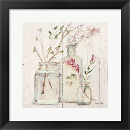 Framed Blossoms on Birch VI Print