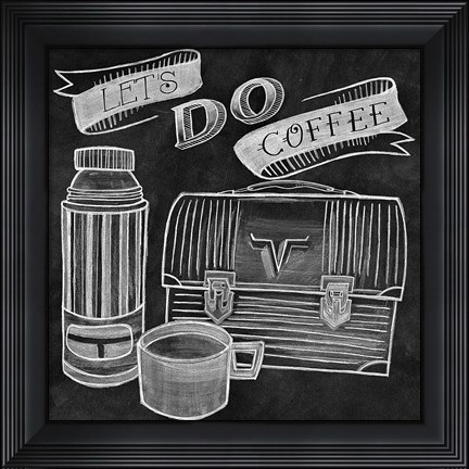 Framed Let&#39;s Do Coffee Chalk Print