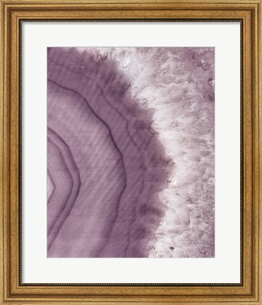 Framed Agate Geode II Plum Print