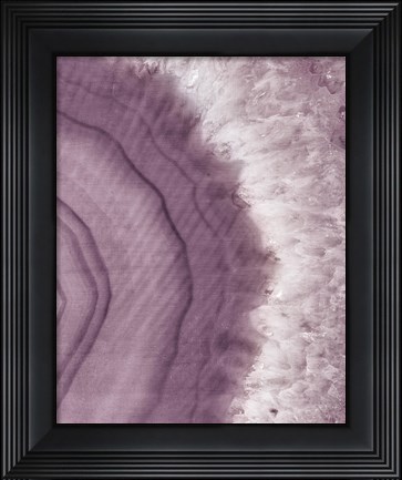 Framed Agate Geode II Plum Print
