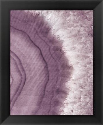 Framed Agate Geode II Plum Print