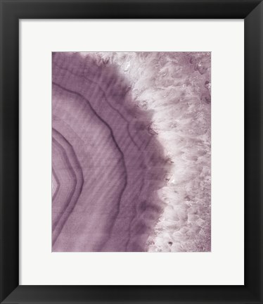 Framed Agate Geode II Plum Print