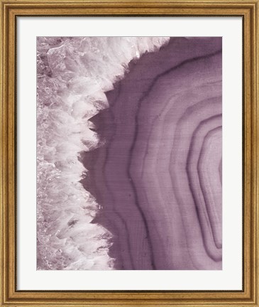 Framed Agate Geode I Plum Print