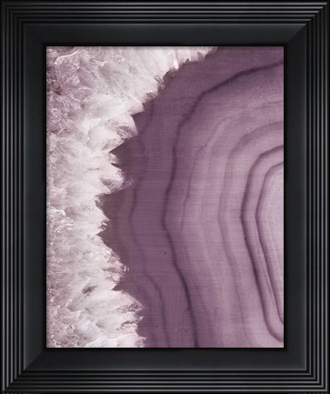Framed Agate Geode I Plum Print