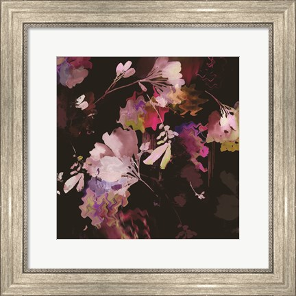 Framed Glitchy Floral IV Print