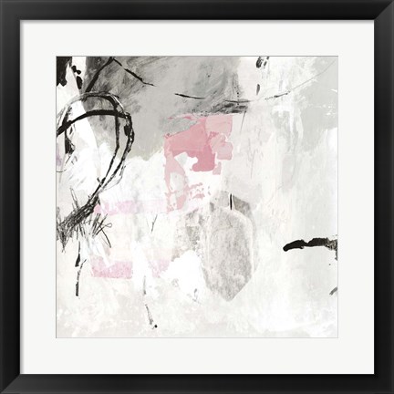 Framed Gray Pink I Print