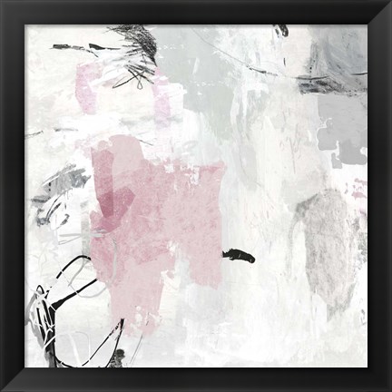 Framed Gray Pink II Print