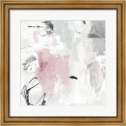 Framed Gray Pink II Print