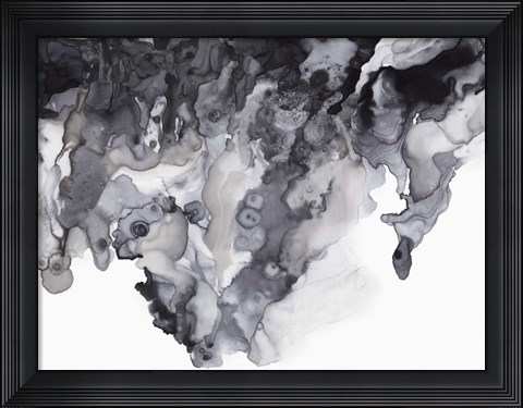Framed Black Drip Print