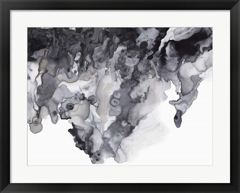 Framed Black Drip Print