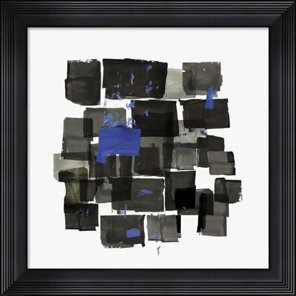 Framed Black Tiles Print