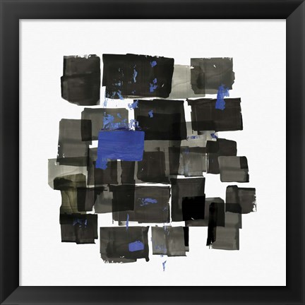 Framed Black Tiles Print