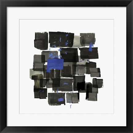 Framed Black Tiles Print