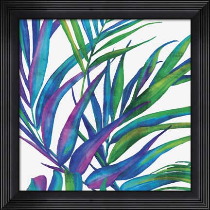 Framed Colorful Leaves II Print