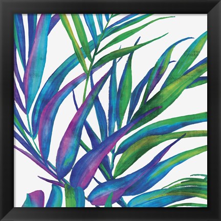 Framed Colorful Leaves II Print