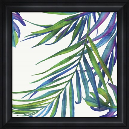 Framed Colourful Leaves III Print
