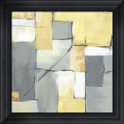 Framed Golden Abstract I Print