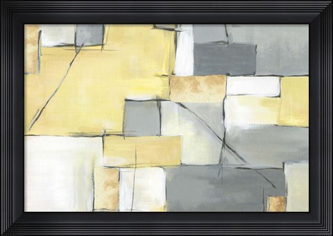 Framed Golden Abstract III Print
