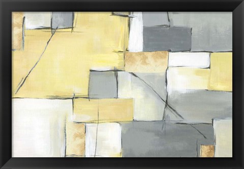 Framed Golden Abstract III Print