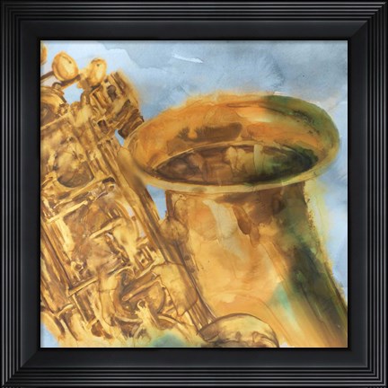 Framed Musical Sax Print