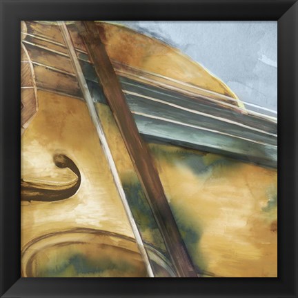 Framed Musical Violin Print