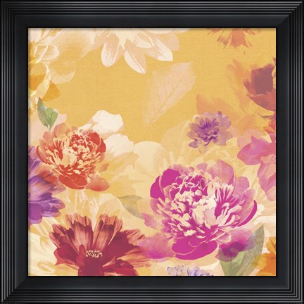 Framed Vintage Floral I Print