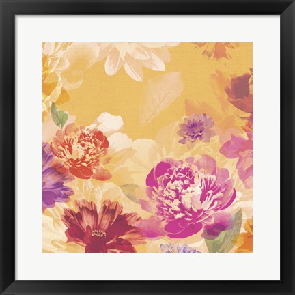 Framed Vintage Floral I Print