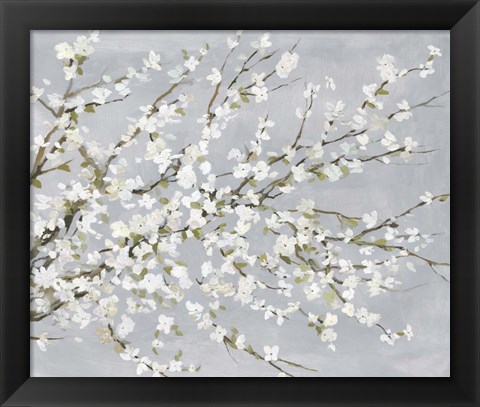 Framed White Blossoms Print