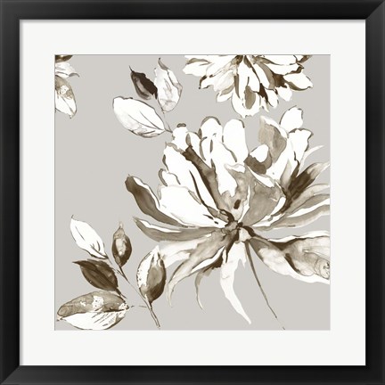 Framed Botanical Gray I Print