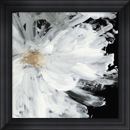 Framed Black Peony Print