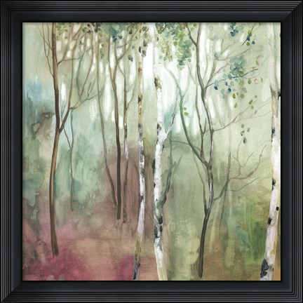 Framed Birch in the Fog I Print