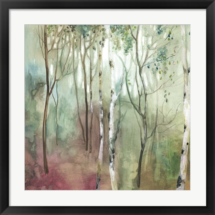 Framed Birch in the Fog I Print