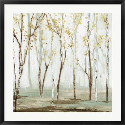 Framed White on White Landscape Print