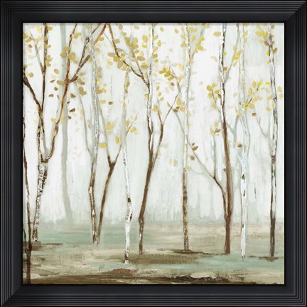 Framed White on White Landscape Print