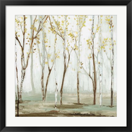 Framed White on White Landscape Print