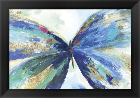 Framed Blue butterfly Print