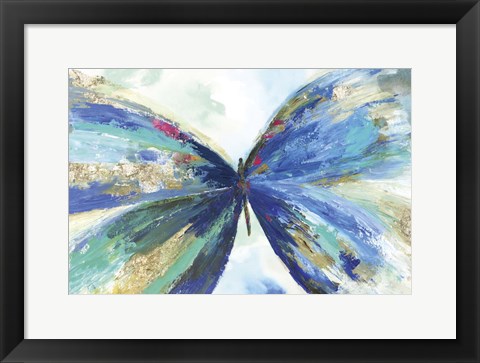 Framed Blue butterfly Print