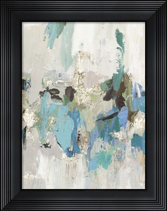 Framed Blue Silver II Print