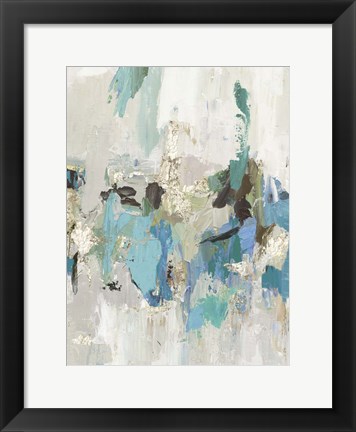 Framed Blue Silver II Print