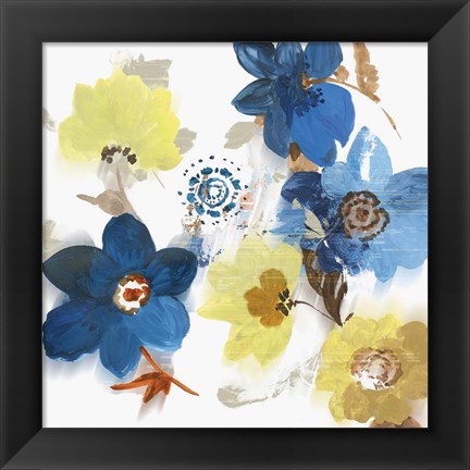 Framed Glitchy Floral II Print