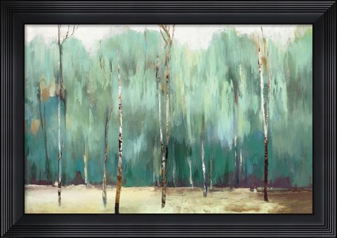 Framed Teal Forest Print