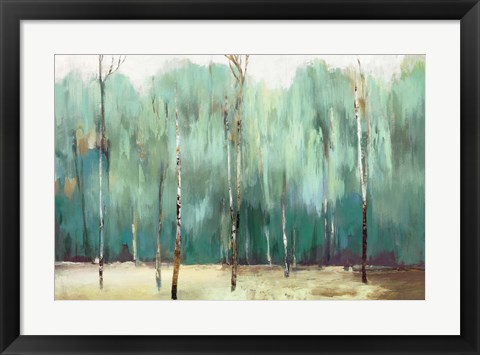 Framed Teal Forest Print