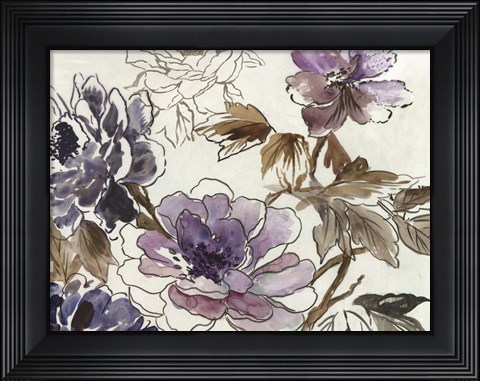 Framed Plum Floral II Print