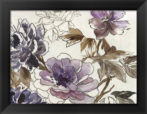 Framed Plum Floral II Print