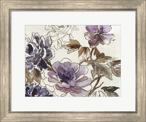 Framed Plum Floral II Print