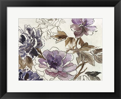 Framed Plum Floral II Print