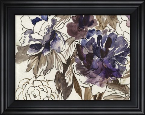 Framed Plum Floral III Print