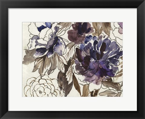 Framed Plum Floral III Print